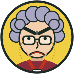 Bev, Acting Deputy Principal, scowling in her blue rinse and maroon cardigan