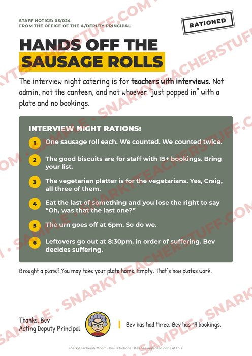Hands off the sausage rolls, sample preview